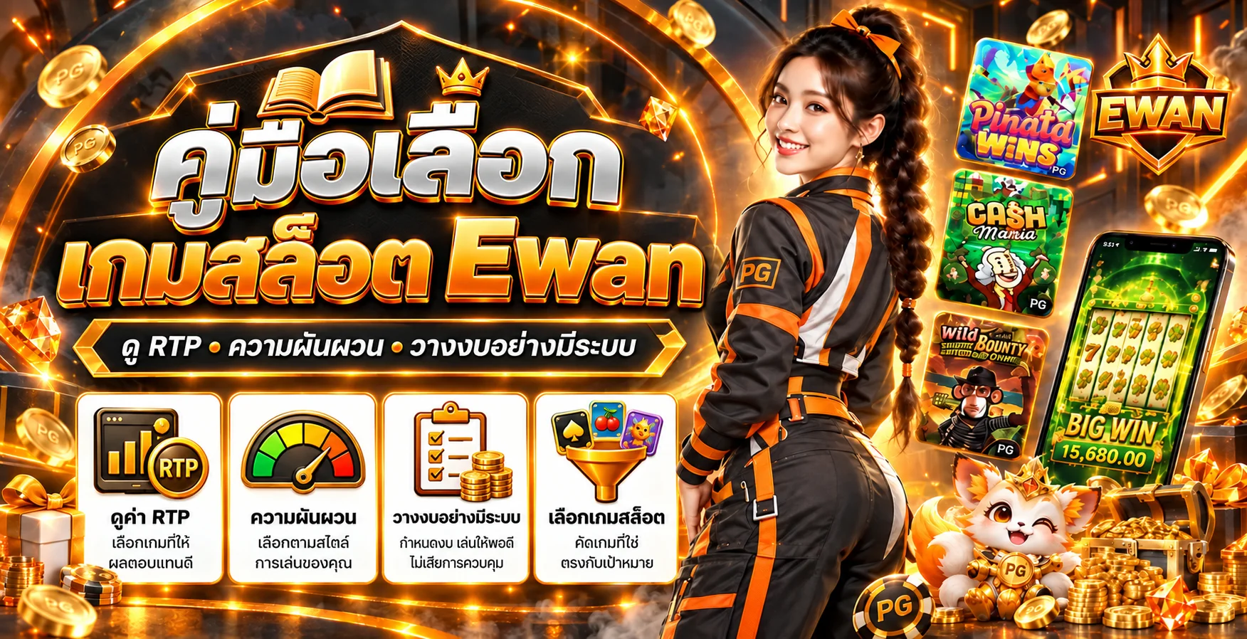 Ewan คู่มือเลือกเกมสล็อต ดู RTP และวางงบอย่างมีระบบ